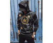 Pánská mikina s potiskem XIA černá Černá, L