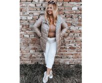 Dámský kabát VETIS camel Karamelová, 4XL