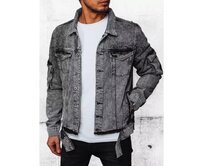 Pánská džínová bunda BIKA šedá Světle šedá, M