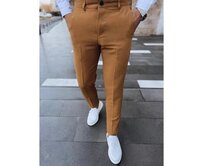Pánské kalhoty chinos LIMA hnědé Karamelová, s30