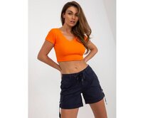 Dámské šortky z bavlny FRESH MADE námořnicky modré Námořnická modrá, S