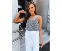 Dámská halenka bez ramínek STEPHANIA černá Černá, L/XL