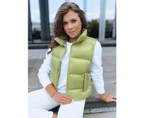 Dámská prošívaná vesta WILLOW pistáciová Světle zelená, S