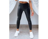 Dámské kožené legíny GALACTIC GAZE černé Černá, XL