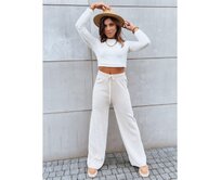 Dámské kalhoty s širokými nohavicemi LAKELIFE světle béžové Béžová, Univerzální