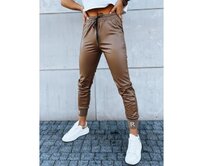 Dámské kožené kalhoty TERRACE hnědá Karamelová, XL