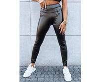 Dámské voskované legíny JEWELS černé Černá, XXL