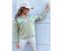 Dámská mikina nadměrné velikosti MONACO tmavě zelená Olivová, L