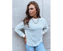 Dámská halenka NAGINI s modrými a bílými pruhy Vícebarevný, L