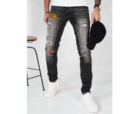 Pánské t džínové kalhoty RIGA tmavě šedé Břidlicová, s30