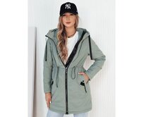 Dámská prošívaná bunda parka GROLIN zelená Zelená, XL