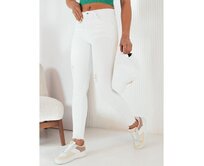 Dámské džínové kalhoty BRENO bílé Bílá, L