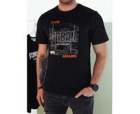 Pánské tričko s potiskem černé Černá, XXL