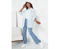 Dámské široké kalhoty ASTERS světle modré Světle modrá, M/L