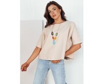 Dámská oversize halenka BULS béžová Béžová, Univerzální