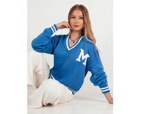Dámský oversize svetr MIRAGE modrý Modrá, Univerzální