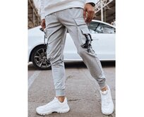 Pánské bojové kalhoty šedé Světle šedá, L