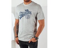 Pánské tričko s potiskem šedé Světle šedá, XL