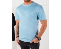 Pánské tričko s potiskem modré Světle modrá, XXL