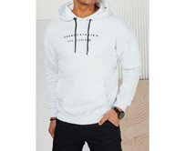 Pánská mikina s potiskem bílá Bílá, XXL