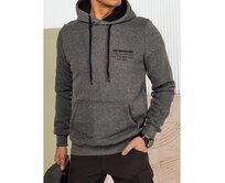 Pánská mikina s kapucí antracitová Břidlicová, M