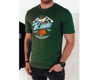 Pánské tričko s potiskem zelené Světle zelená, XL