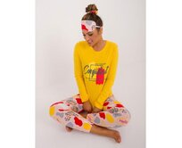 Dámské pyžamo s páskou žluté Žlutá, L