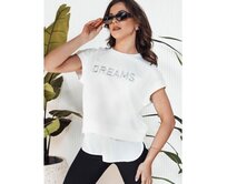 Dámské tričko DREAMY ecru Bílá, S