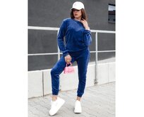 Dámská velurová souprava URBANVELVET námořnická modrá Námořnická modrá, XL