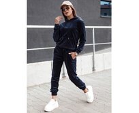 Dámská velurová souprava RELAX FIT tmavě modrá Námořnická modrá, XL