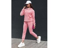 Dámská velurová souprava RELAX FIT růžová Růžová, L