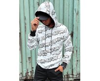 Pánská mikina s kapucí RIMA bílá Bílá, XL