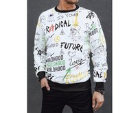 Pánská mikina s kapucí NICER bílá Bílá, XL