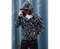 Pánská celorozepínací mikina s kapucí SAVAS černá Černá, XXL