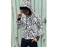 Pánská mikina s kapucí PRINT I bílá Bílá, XXL