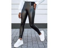 Dámské voskované kalhoty s vysokým pasem TARMZ černé Černá, XL