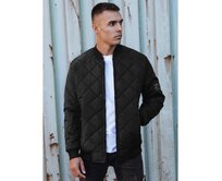 Pánská prošívaná bunda bomber černá Černá, XXL