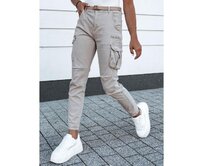 Dámské cargo džíny EASYFIT béžové Béžová, XL