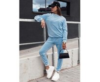 Dámská velurová souprava URBANVELVET modrá Světle modrá, M