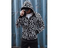 Pánská mikina se stahovací šňůrkou a kapucí černá Černá, XXL