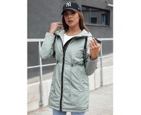 Dámská přechodná bunda parka s kapucí VERCHA zelená Zelená, XL
