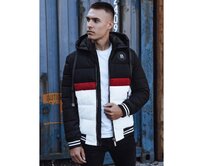 Pánská zimní bunda prošívaná s kapucí černá Vícebarevný, XXL