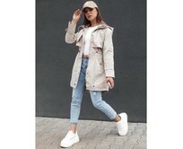 Dámská bunda parka FASHLOVE šedá Světle šedá, M