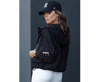 Dámská přechodová bunda s kapucí BUNOL černá Černá, XL