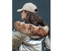 Dámská zimní bunda s kapucí MELANI tmavě šedá Břidlicová, L