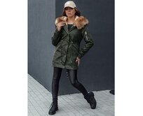 Dámská zimní bunda parka s kapucí AVENA II zelená Zelená, XL