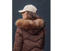 Dámský zimní kabát s kapucí WAYWARD hnědý Karamelová, L