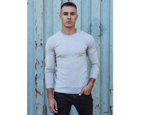 Pánský svetr světle šedý Světle šedá, XXL
