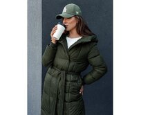 Dámský prošívaný kabát CLOUTIQUE zelený Zelená, XL