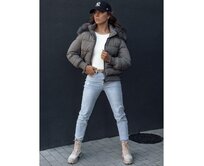 Dámská zimní bunda prošívaná s kožešinou COLDPACK tmavě šedá Břidlicová, L